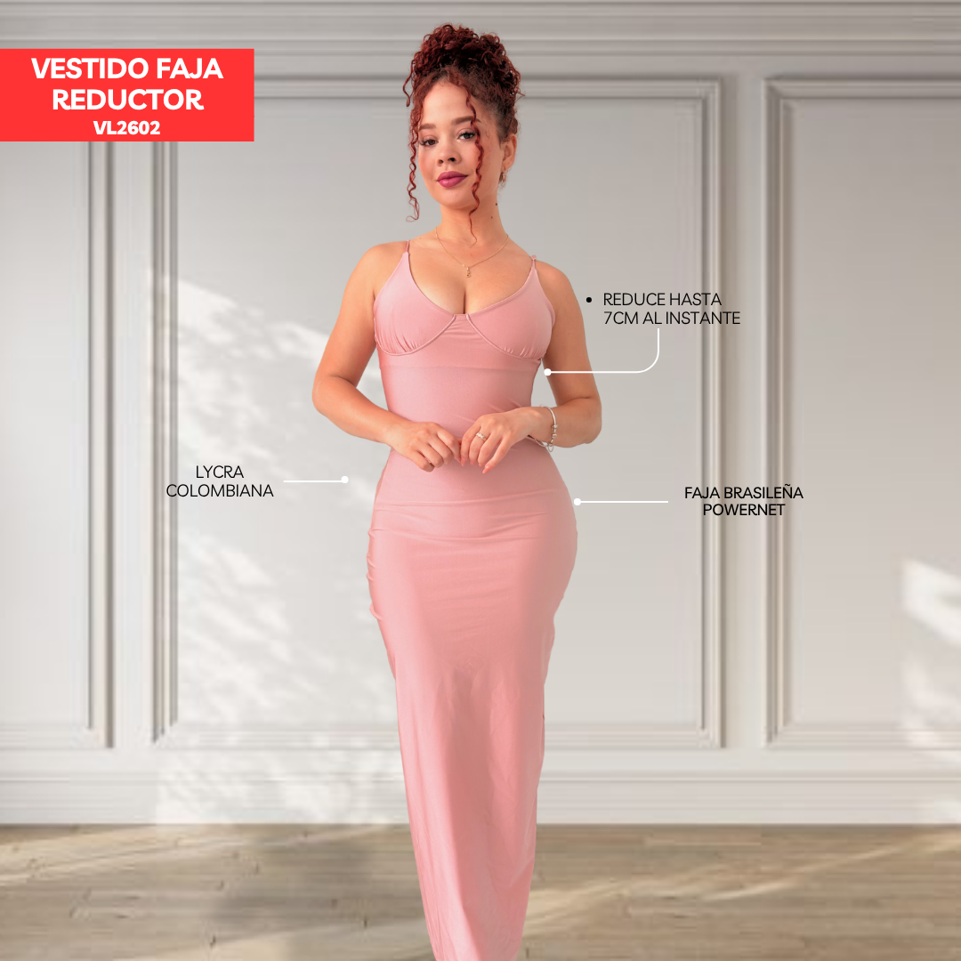 VESTIDO FAJA REDUCTOR COLOMBIANO VL2602
