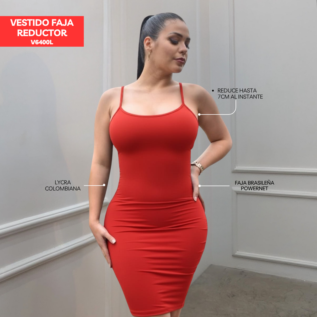 VESTIDO FAJA REDUCTOR COLOMBIANO V6400L