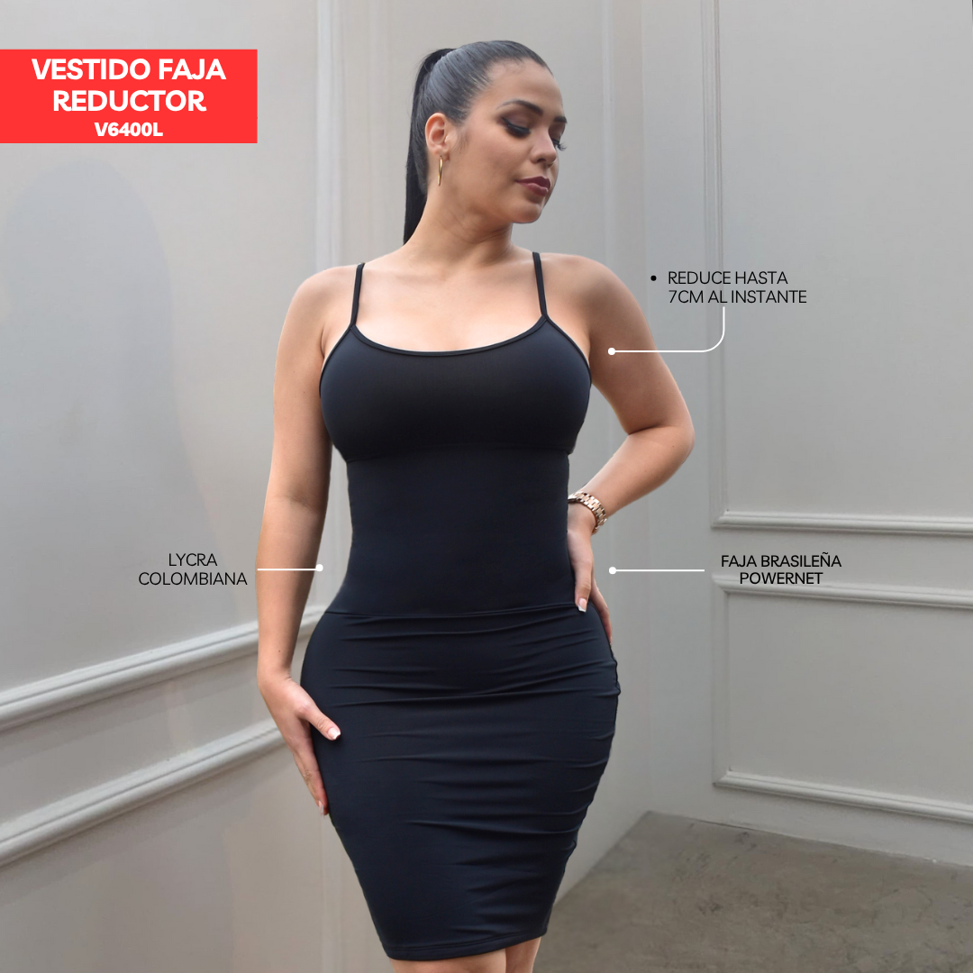 VESTIDO FAJA REDUCTOR COLOMBIANO V6400L