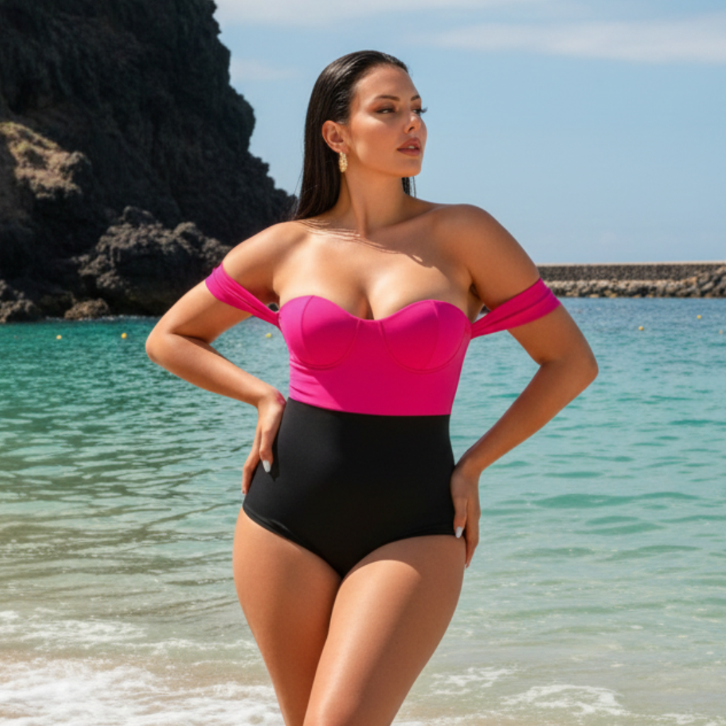 VESTIDO DE BAÑO CON FAJA MODA RBTC1002 (BIKINI)