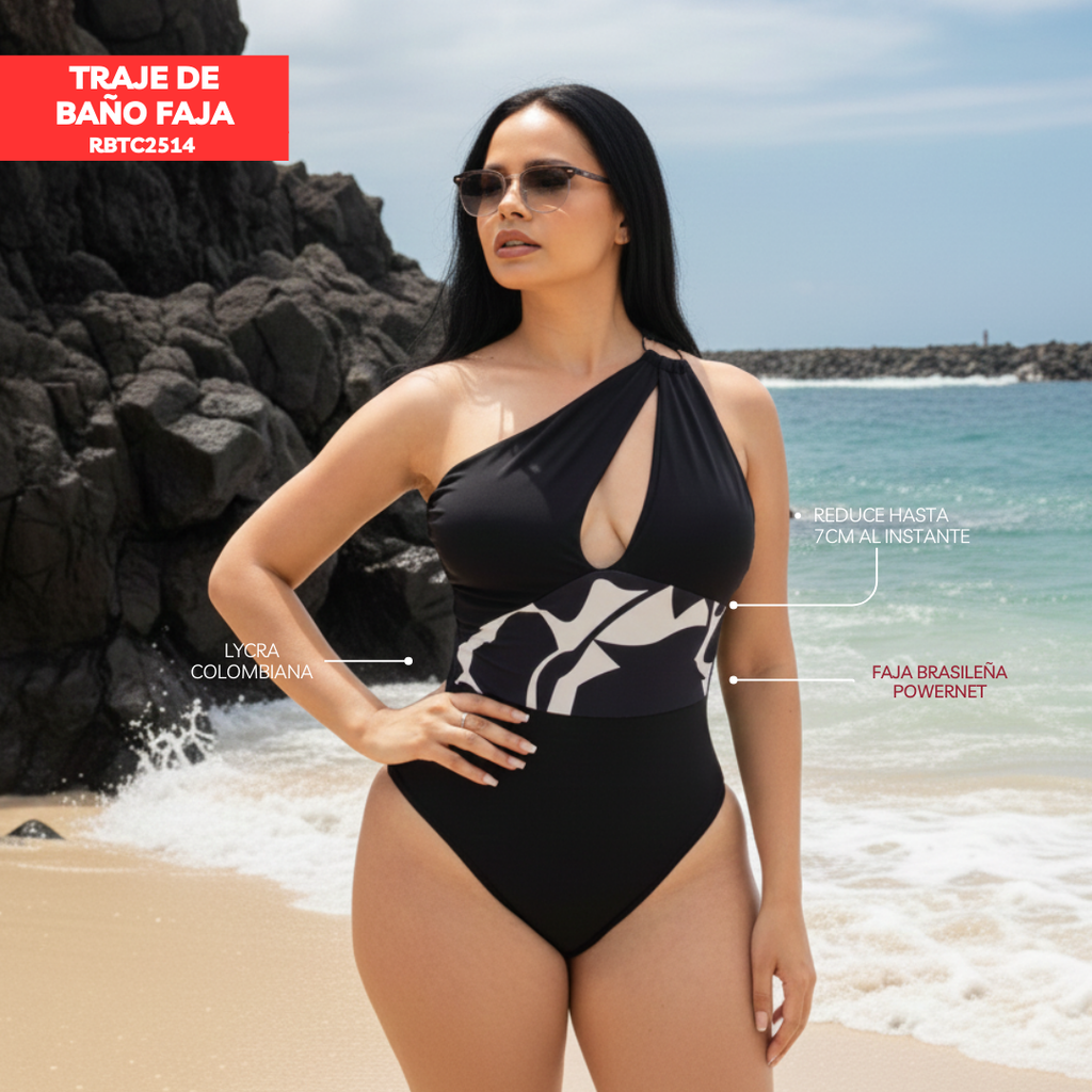 VESTIDO DE BAÑO CON FAJA EXCLUSIVE RBTC2514 (BIKINI)