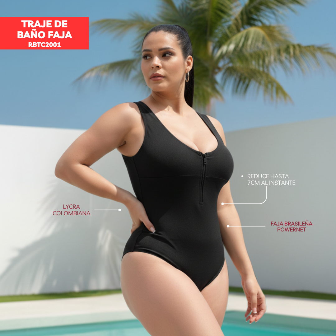 VESTIDO DE BAÑO CON FAJA MODA RBTC2001 (BIKINI)