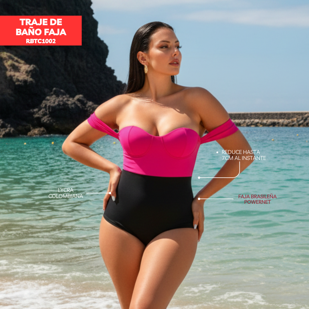 VESTIDO DE BAÑO CON FAJA MODA RBTC1002 (BIKINI)