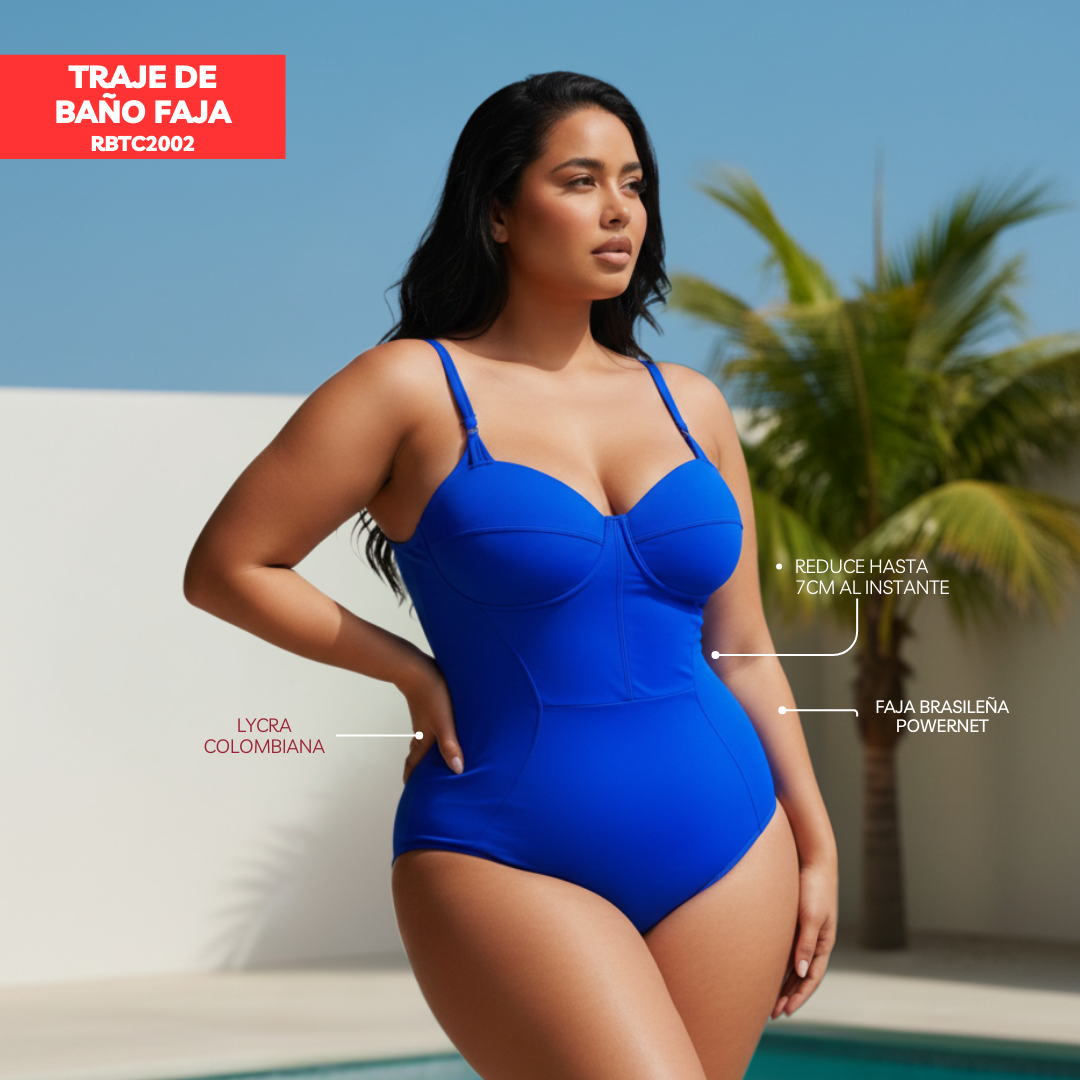 VESTIDO DE BAÑO CON FAJA MODA RBTC2002 (BIKINI)