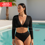 VESTIDO DE BAÑO CON FAJA MODA RBTC1011CH (HILO)